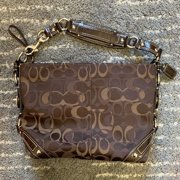 Coach Handbags - Coach brown signature shoulder bag NWOT
